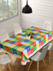 Heart Home 60"x90" Flower Printed PVC Waterproof, Antislip & Wipe Clean Dinning Table Cover for 6 Seater (Multicolor)-HS43HEARTH25636