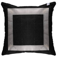 Heart Home Cotton Decorative Home Decor Decorations for Sofa Couch Bed Chair with Dot Printed 16 x 16 Inch-Set of 5 (Black), Standard (HS_36_HEARTH018332)