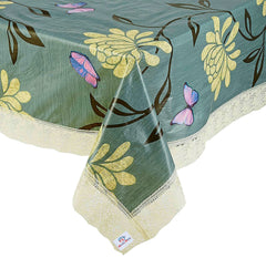 Heart Home PVC 6 Seater Dining Table Cover (Green) 60 x 90 Inches CTHH08018
