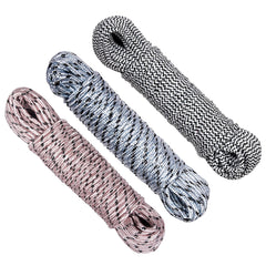 Heart Home Cloth Drying Rope | Nylon Synthetic Laundry Line Rope | Laundry Clothesline | Cloth Drying Wire Synthetic Rope | Clothes Drying Line | 20 MTR | Pack of 3 | Multicolor