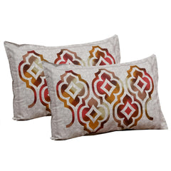 Heart Home Double Bedsheet with 2 Pillow Covers | 160 TC Premium Cotton Bedsheet for Double Bed | Bedsheet for Living Room-Home & Hotels | Rusty Star Flower | 100x108 Inch | Brown