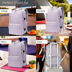 Kuber Industries Pack of 2 Waterproof Laptop Bag | 35L Stylish Office/College Bag for Men & Women |Unisex Travel Friendly Professional Backpack - Purple