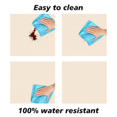 Kuber Industries Food Mat | Bedsheet Protector for Home | Reversible Bed Server Mat | Dot Square Mattress Protector for Home | Food Mat for Kids | 92 cm | Golden