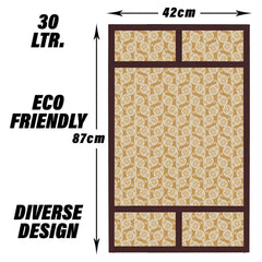 Heart Home Oven Top Cover | Microwave Oven Top Cover | Microwave Cover with 4 Utility Pockets | Oven Cover for Kitchen Décor | Carry Design Oven Top Cover | 30 LTR | Golden