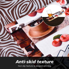 Heart Home Shelf Liner | Kitchen Cabinet Shelf Protector | Kitchen Liners for Cabinets and Drawers | Drawer Liner Mat | Cup-Design Shelf Liner Roll | Cabinet Mat | 3 MTR | Pack of 3 | Coffee