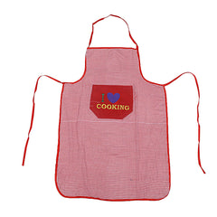 Kuber Industries Apron For Men And Woman|Waterproof Apron For Kitchen|Designer Front Pocket|RED