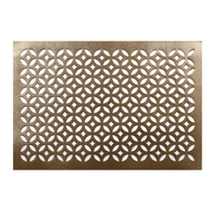 Heart Home PVC Soft Leather 6 Pieces Dining Table Placemat Set (Gold) - CTHH8364