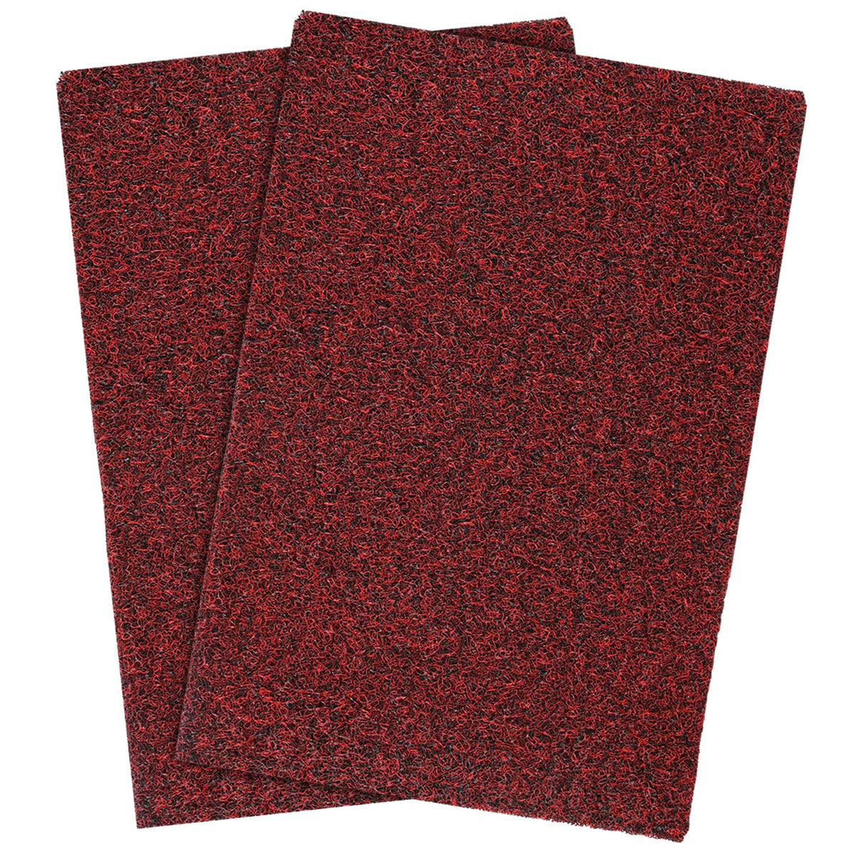 Kuber Industries Heavy Duty, Durable, Anti-Slip Door Mat for Entryway, Patio, Porch, 24"x16"- Pack of 2 (Maroon & Black)-44KM0180