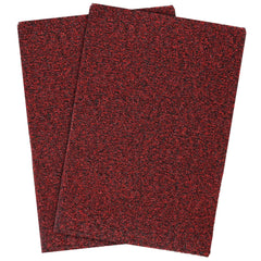 Kuber Industries Heavy Duty, Durable, Anti-Slip Door Mat for Entryway, Patio, Porch, 24"x16"- Pack of 2 (Maroon & Black)-44KM0180