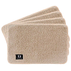 Kuber Industries Floor |Stylish Door Mat|Durable & Easy to Maintain|Multi-Utility Floor for Living Room,Bedroom,Bathroom,Kitchen,Entrances|40 x 60 cm, khaki, Pack of 4