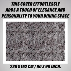 Heart Home Dining Table Cover | PVC Table Cloth Cover | 6 Seater Table Cloth | Transparent Leaf Table Cover | Table Protector | Table Cover for Dining Table | 60x90 Inch | DTC | Black