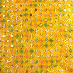 Kuber Industries Potli | Silk Wedding Potli | Wallet Potli | Christmas Gift Potli | Baby Shower Potli | Traditional Embroidery Potli | Shagun Potli | Double Handle Zip-Potli | Yellow