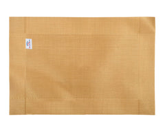 Heart Home Reversible Non-Slip Wipe Clean Heat Resistant PVC Placemats for Dining Table, Set of 6 (Gold)-50HH01311