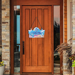 Heart Home Hanging Quote | Welcome Home Quotes | Quotes for Home | Door Quotes for Décor | Front Door Hanging Quotes | Welcome To Our Home Quote | Sky Blue