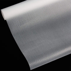 Kuber Industries Waterproof Anti Slip Diamond Textured Mat/Sheet for Kitchen Drawer|Cupboard Shelf & Fridge|Bathroom Shelves Liner 1.5 Mtr (White), Polyvinyl Chloride