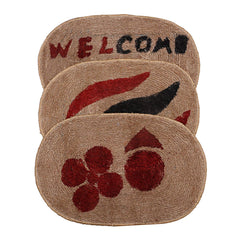 Kuber Industries Cotton 3 Pieces Anti Slip Door Mat 14.5"x21.5" (Brown) -CTKTC29291