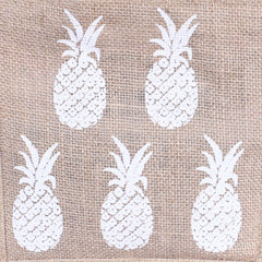 Heart Home Lunch Bag | Jute Carry Bag | Lunch Handbag | Lunch Bags for office | Reusable Lunch Bag with Handle | Tiffin Carry Hand Bag | Pineapple-Print Lunch Bag | Small | Brown