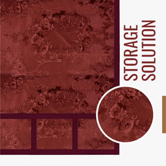 Kuber Industries Fridge Top Cover | Fridge Top Cover with Pockets | Refrigerator Top Cover for Kitchen | Fridge Top Cover with 6 Utility Pockets | 305 Fridge Top Cover | Maroon