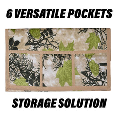 Kuber Industries Fridge Top Cover | Fridge Top Cover with Pockets | Refrigerator Top Cover for Kitchen | Fridge Top Cover with 6 Utility Pockets | Tree Kniting Fridge Cover | Green