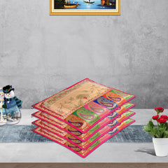 Heart Home Saree Cover | Zipper Closure Single Packing Saree Bag | Clothes Saree Stoarge Organizer | Wardrobe Organizer with Handle | Transparent View Packing Saree Cover | Pack of 9 | Pink