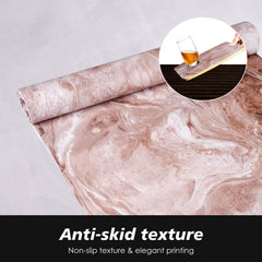 Heart Home Shelf Liner | Kitchen Cabinet Shelf Protector | Kitchen Liners for Cabinets and Drawers | Drawer Liner Mat | Marble Shelf Liner Cabinet Mat | 10 MTR | Brown