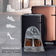 Heart Home Shoe Cover | Travel Shoe Storage Bags | Non-Woven Storage Bag | Shoe Cover with Drawstring | Shoe Organizer with Clear window | Pack of 24 | Multi