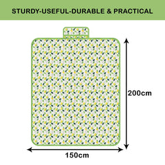 Heart Home Chatai Mat | Foldable Chatai for Travel | Sleeping Mat for Floor | Bedsheet & Mattress Protector | Floor Chatai Mat for Yoga | Chatai for Picnic | Leaf-Design | Green