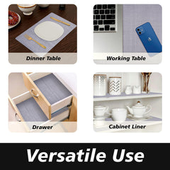 Heart Home Shelf Liner | Kitchen Cabinet Shelf Protector | Kitchen Liners for Cabinets and Drawers | Drawer Liner Mat | Texture Shelf Liner Cabinet Mat | 5 MTR | Gray