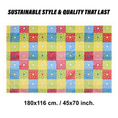 Heart Home Dining Table Cover | Kitchen Dining Tablecloth | 4 Seater Center Table Cover | Dining Table Cover for Hall Décor | Check Kitchen Tablecloth | 45x70 | Yellow