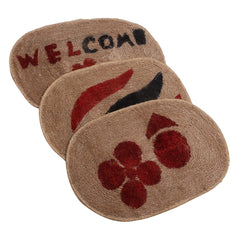 Kuber Industries Cotton 3 Pieces Anti Slip Door Mat 14.5"x21.5" (Brown) -CTKTC29291