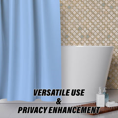 Kuber industries AC Curtain | PVC Hospital Bed Curtain | Curtains for Hospital | Curtain for Bathroom | Window Blackout Curtain | Shower Curtain with 8 Rings | 7 Feet | Blue