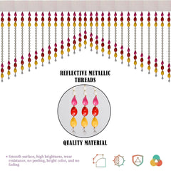 Heart Home Toran | Beads Bandarwal Toran | Bandarwal for Home Décor | Diwali Door Toran | Wall Hanging Bandarwal for Pooja Room | Multi Chips Toran | White