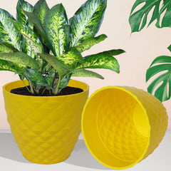 Heart Home Flower Pot | Flower Planter Pots for Indoor | Flower Pots for Outdoor | Pot for Garden & Balcony Flowering | Flower Plants Pot | Diamond Flower Pot | 6 Inch | Pack of 6 | Multi