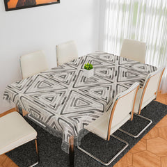 Heart Home Dining Table Cover | PVC Table Cloth Cover | 6 Seater Table Cloth | Triangle Table Cover | Table Protector | Table Cover for Dining Table | 60x90 Inch | DTC | Gray
