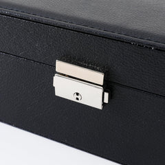 Homestic Pack of 1 Mini Jewelry Box | Travel Jewellery Organizer Storage Box | Portable Case for Rings Earrings| Portable Jewelry Organizer | Proposal Gifts for Women Girl |YXX-025 | Black