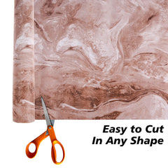 Heart Home Shelf Liner | Kitchen Cabinet Shelf Protector | Kitchen Liners for Cabinets and Drawers | Drawer Liner Mat | Marble Shelf Liner Cabinet Mat | 10 MTR | Brown