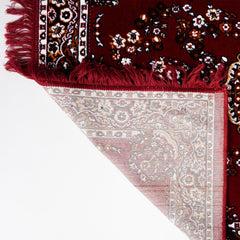 Kuber Industries Carpet | Velvet Floor Mat | Carpet for Hall | Carpet for Living Room | Carpet for Bedroom | Area Rug | Solid Prayer Mat |Heavy V.V Carpet | 5x7 Feet | Maroon