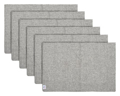 Heart Home Multiuses Jute Table Placemat for Kitchen, Dining Table Set of 6 (Grey)