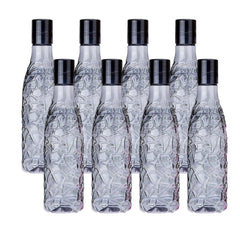 Kuber Industries BPA-Free Plastic Water Bottle|Leak Proof, Firm Grip, 100% Food Grade Plastic Bottles|For Home, Office, & Gym|Unbreakable, Freezer Proof, Fridge Water Bottle|Set Of 4|Black (Pack Of 2)