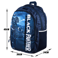 Heart Home Marvel Black Panther School Bags | Kids School Bags | Collage Bookbag | Travel Backpack | School Bag for Girls & Boys | School Bag with 5 Compartments | Include Bag Cover | Blue