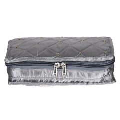 Heart Home Makeup Storage Bag | Vanity Organizer | Makeup Pouch | Pendant Organizer | Cosmetic Kit for Travel | 6 Pouch Organizer | Moti Jewellery Organizer | Large | Gray