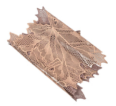 Heart Home Leaf Design Soft Leather Table Runner for Patios Family Dinner Office Kitchen Table (Copper)-Hs43Hearth26605, Standard, Large