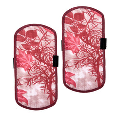 Kuber Industries Fridge Handle Cover | Refrigerator Handle Cover | Fridge Door Handle Protector | Fridge Door Handle Cover | Tree Kniting Fridge Handle Cover | 2 Piece Set | Maroon