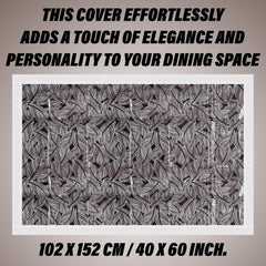 Heart Home Center Table Cover | PVC Table Cloth Cover | 4 Seater Table Cloth | Transparent Leaf Table Cover | Table Protector | Table Cover for Center Table | 40x60 Inch | CTC | Black