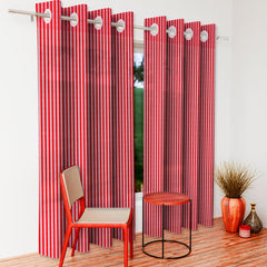 Heart Home Door Curtain | Sheer Door Curtains | Parda for Living Room | Bedroom Balcony Parda | Door Curtain Parda for Home Décor | Lining Net | 7 Feet | Maroon
