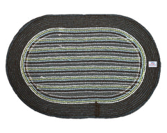 Heart Home Strips Design Soft Cotton Machine Washable Doormat, BathMat (Brown)-50HH01892