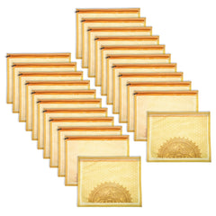 Heart Home Saree Cover | Clothes Storage Bag | Single Packing Saree with Zip Closure | Wardrobe Organizer | Cloth Stoarge Organizer | Rangoli Design | Pack of 24 | Cream