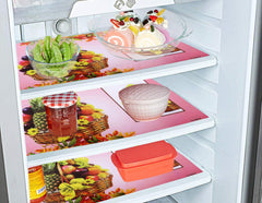 Kuber Industries Basket Design 4 Pieces PVC Refrigerator/Fridge Multipurpose Drawer Mat Set(Pink)-CTKTC032692