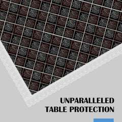 Kuber Industries Dining Table Cover | PVC Table Cloth Cover | 6-Seater Table Cloth | Table Protector Cover | Table Cover for Dining Table | Brown New Tree Table Cover | 60x90 Inch | DTC | Black