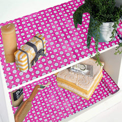 Kuber Industries Flower Design PVC Wardrobe Kitchen Drawer Cupboard Cabinet Shelf Mat, Shelf Liner 10 Mtr (Cream) - CTKTC40165, Standard